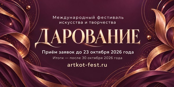 ««Дарование-2026»: успей подать заявку! Фестиваль искусства и творчества ждёт таланты Тамбовской области»